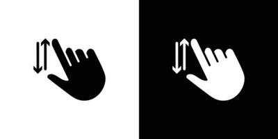 Swipe up and down icon Isolated flat in outline vector