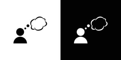 Thinking icon Isolated flat in outline vector