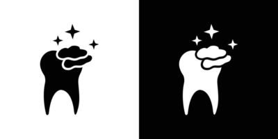 tooth cleaning icon Isolated flat in outline vector