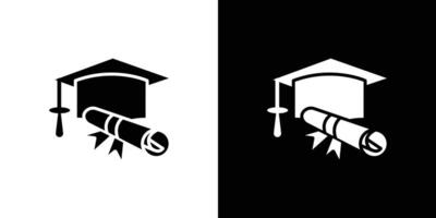 University, college degree icon Isolated flat in outline vector