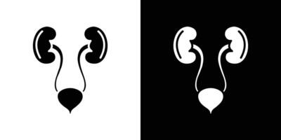 Urinary system icon Isolated flat in outline vector