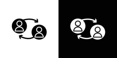 User switch icon Isolated flat in outline vector
