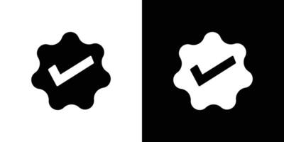 Verified badge icon Isolated flat in outline vector