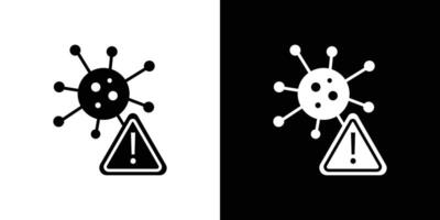 Virus Warning Alert icon Isolated flat in outline vector