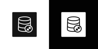 Shrink database icon Flat line illustration vector