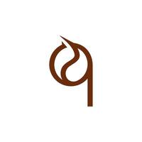 a logo look like a coffee bean for a business that is called q vector
