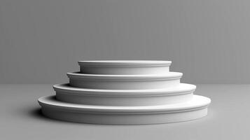 A white pedestal with a top on it photo