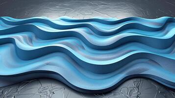 3d rendering of a wave on a surface photo