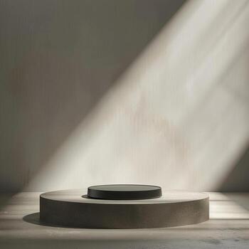 un vacío etapa con un destacar brillante en eso foto