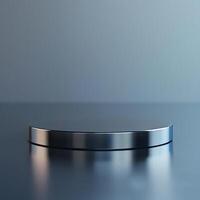A metal object on a table with a reflection photo