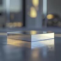 A square object on a table photo