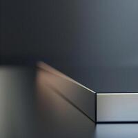 A close up of a metal surface on a table photo