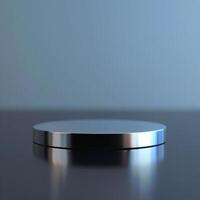 A silver object sitting on top of a table photo