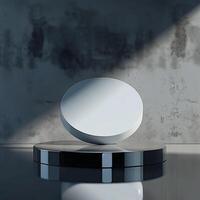 A white object sitting on top of a table photo