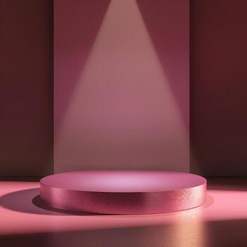 un rosado etapa con un destacar en eso foto