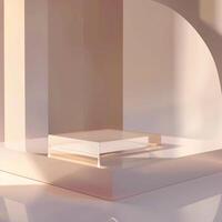 A white box sitting on a table in a room photo