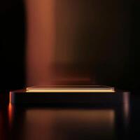 A smartphone with a glowing light on it photo