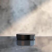 A black object sitting on a table photo
