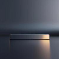 A silver rectangular box sitting on a table photo