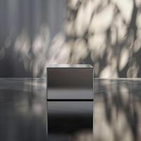 A square box sitting on a table photo