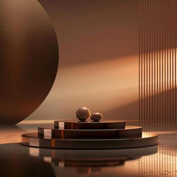 un grande redondo objeto con dos pelotas en eso foto