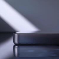 The back of a smartphone is shown in a mirror photo
