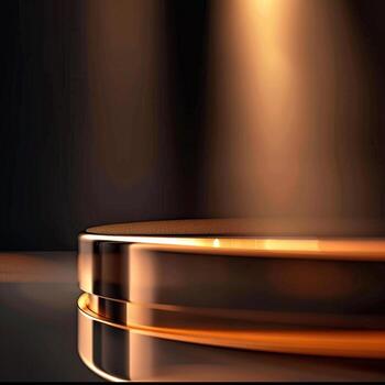 un dorado podio con un destacar en eso foto