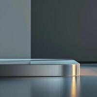 A silver object sitting on a table photo