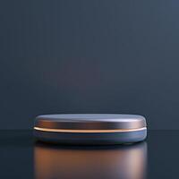 A round object with a light on it photo