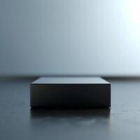 A black box sitting on a table photo