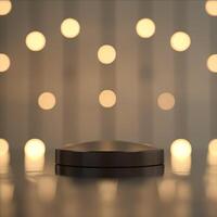 A black object sitting on a table in front of a light background photo