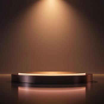 un vacío podio con un destacar en eso foto