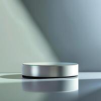 A white round object sitting on a table photo