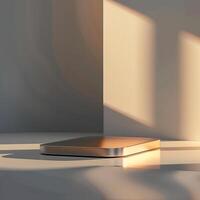 A small square box sitting on a table photo