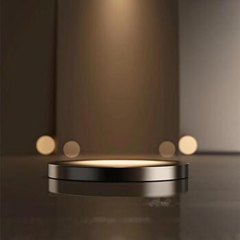 un vacío etapa con un destacar en eso foto