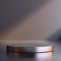 Beautiful Of 3d Realistic Of Empty podium mockup stage realistic for Product Showcase photo