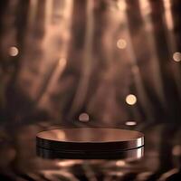 Beautiful Of 3d Realistic Of Empty podium mockup stage realistic for Product Showcase photo