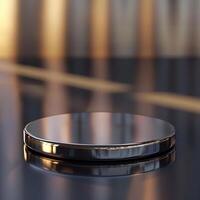 Beautiful Of 3d Realistic Of Empty podium mockup stage realistic for Product Showcase photo