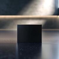 A black square box sitting on a table photo
