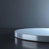 A white circular object on a table photo