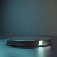 A small black object sitting on top of a table photo