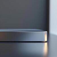 A silver box sitting on a table photo