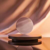 A round object on top of a stand photo