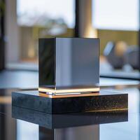 A square shaped object on a table photo