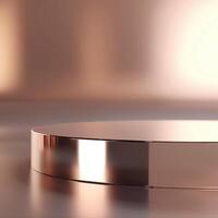 A round table with a shiny surface photo