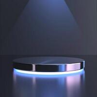 A round table with a spotlight on it photo