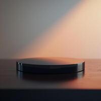 A black object on top of a table photo