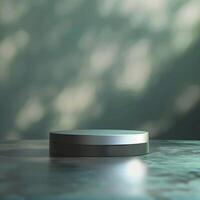 A round object sitting on top of a table photo