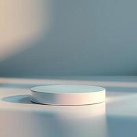 A white round object sitting on a table photo