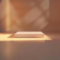 An empty white box sitting on a table in a room photo